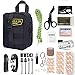GRULLIN Personal Survival First Aid Kit, Tactical Molle EMT IFAK Pokrowiec Awaryjne zestawy pierwszej pomocy Survival Torba Trauma Gear Outdoor Gear for Men Women Kid Wildness (Schwarz)…