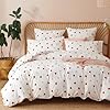 Bildenly Heart Duvet Cover Set Queen Size Red Pink Hearts Bedding Set with 2 Pillowcases 3Pcs Kids Cute Kawaii Heart-Shaped Pattern Reversible Soft Microfiber Comforter Cover for Girls Women #1