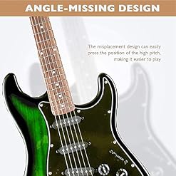 6 Cordes Guitare Électrique pour Les Débutants Adultes, 39 Pouces Guitare Électrique Kit Débutant, Tuner, Cordes, Choix, Bandoulière Et Sac - Les Beatles, Paul McCartney, John Lennon, RIngo Starr, George Harrison 6 Cordes Guitare Électrique pour Les Débutants Adultes, 39 Pouces Guitare Électrique Kit Débutant, Tuner, Cordes, Choix, Bandoulière Et Sac – Image 4