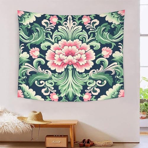 Tapiz de pared NMOTARVIN floral de 150x200 cm, divisor de habitaciones y paño decorativo