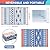 Outdoor Patio Rug Waterproof Camping - Outdoor Rugs Outdoor Carpet, Plastic Straw Area Rug for Patios Clearance RV, Outside Porch Rug Balcony Deck Rug for Camper, Blue Red 4x6 ft