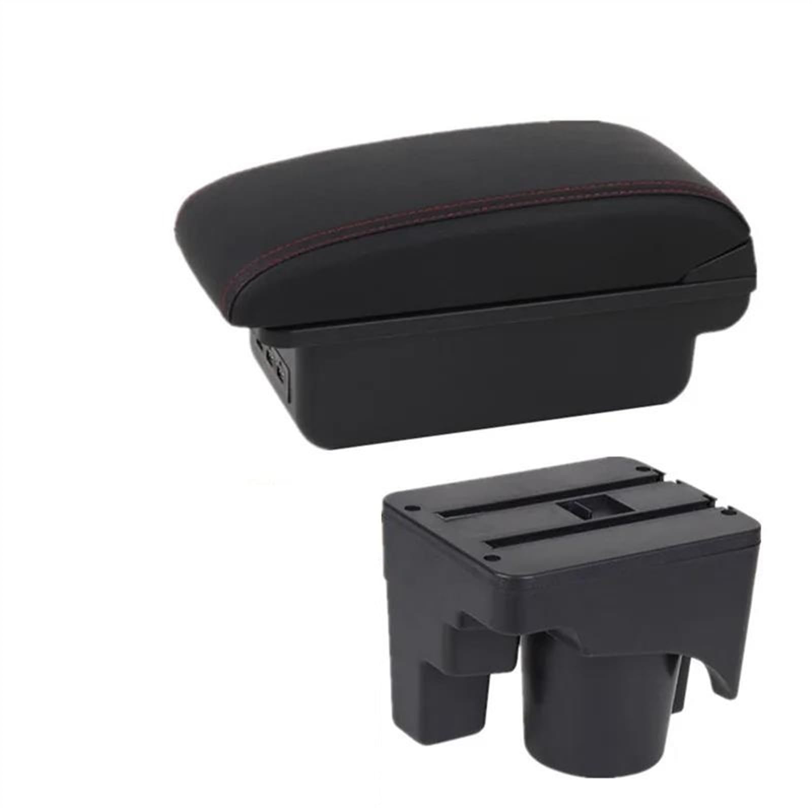 NOHEEU Car Center Console Box Seat Armrest Modification Parts For Scirocco For Sagitar For Golf 6 5 Mk6 MK5 For Jetta(B1 red line)