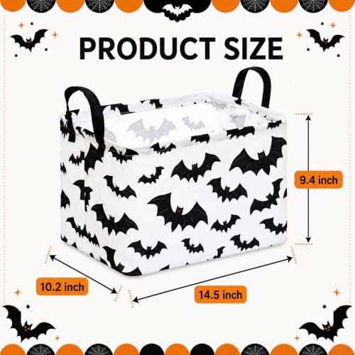 Image of Halloween Batman Basket Gothic Bat Storage Kids Toy Organizer Room Decor