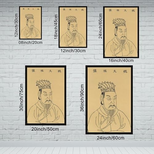 Impression sur toile Cao Cao : tableau mural suspendu pour le salon