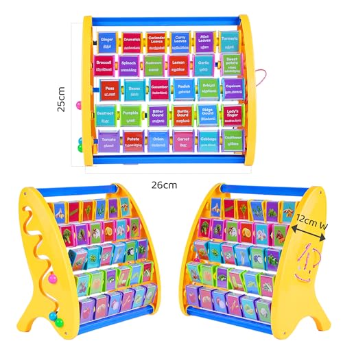 Image of FLYI STEM 3-in-1 Educational Toy Set for Kids, Vegetable Names with Images, 3+ Years Activity Toy for Toddlers, Learning Shelf Toys, Lacing & Tracing Toy | Best Return Gift Toys for Kids