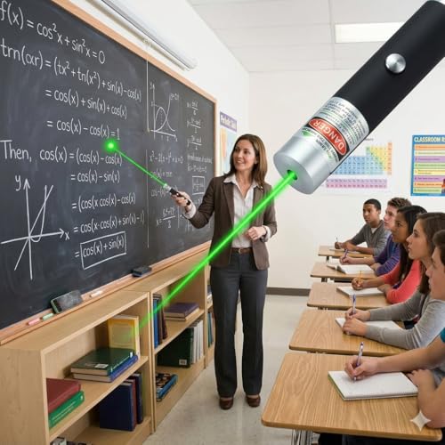 Image of SMEI Multipurpose Green Laser Pointer Pen | Long Range Laser Light with Adjustable Star Cap | for Presentation, Teaching, Astronomy, Kids & Office Use