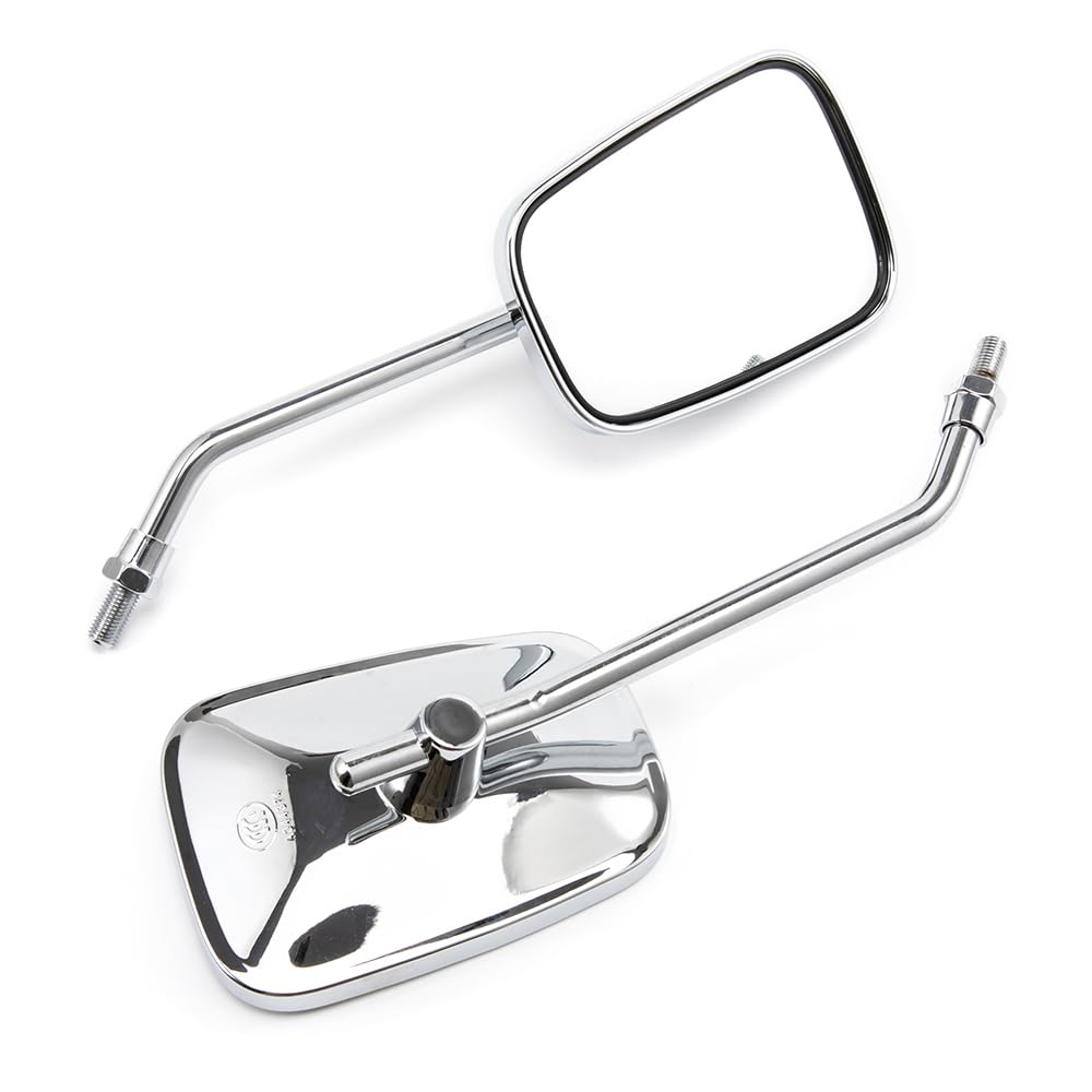 Specchio rettangolare per bicicletta in lega di alluminio Ciclismo Riflettore grandangolare Triciclo Quad Moto Scooter Specchio retrovisore sinistro destro
