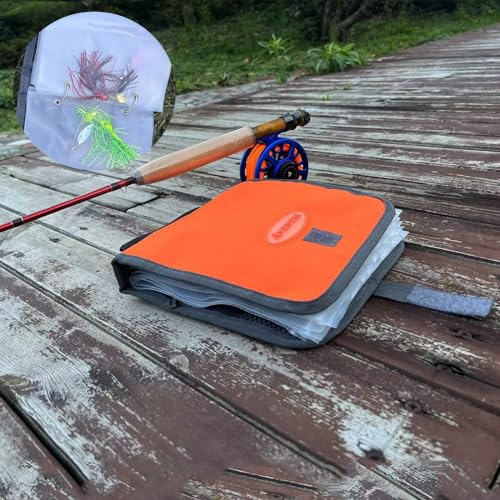 Aventik organizador blando para cebos de pesca resistente al agua 8.5x8.5x1.1 pulgadas Naranja miniatura 3