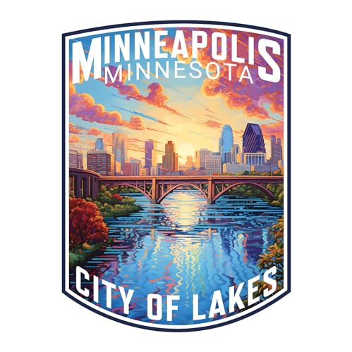 Imán decorativo souvenir Minneapolis Minnesota 4 pulgadas miniatura 1