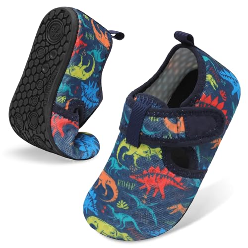 Image of LeIsfIt Kids Water Shoes Girls Boys Quick Dry Aqua Socks Breathable Swim Shoes Non-Slip Barefoot Socks for Beach Surf