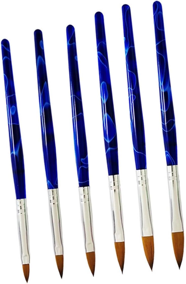 6 Stuks Nail Art Set Nail Art Brushes Set Voor Manicure Pen Nagels Brush Pen Nail Pen Nail Gel Pens Aluminium Materiaal Gemakkelijk Te Gebruiken