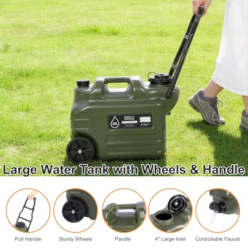 Ducha portátil para camping, kit de ducha con recipiente de 28L, bomba de 6000mAh, cabeza de ducha y boquilla, ideal para exteriores, viaje, senderismo, RV, baño de mascotas, auto y plantas miniatura 5