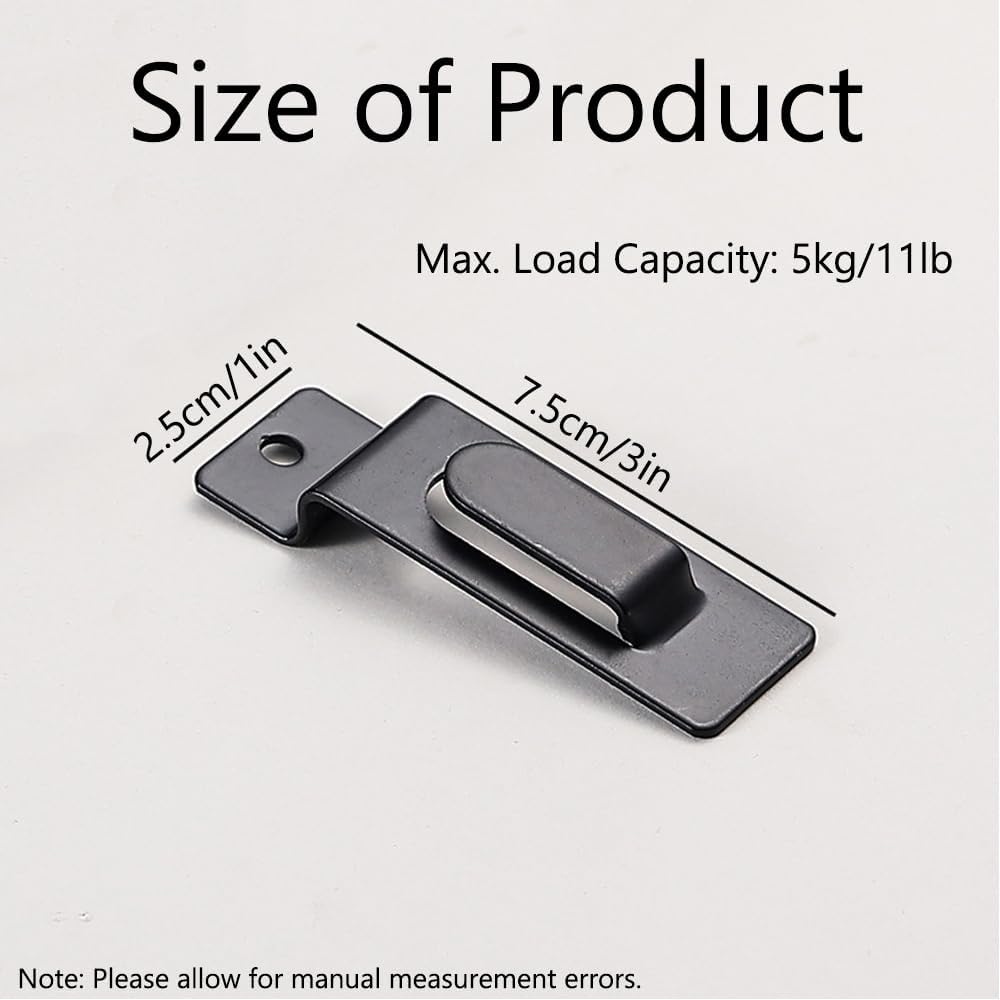 Heavy Duty Slatwall Picture Hook, 50pcs U-Shaped Utility Hook, 5kg/11lb Load Capacity, Metal Display Hooks Durable Wall Hanger for Home, Office, Warehouse (Black+White)