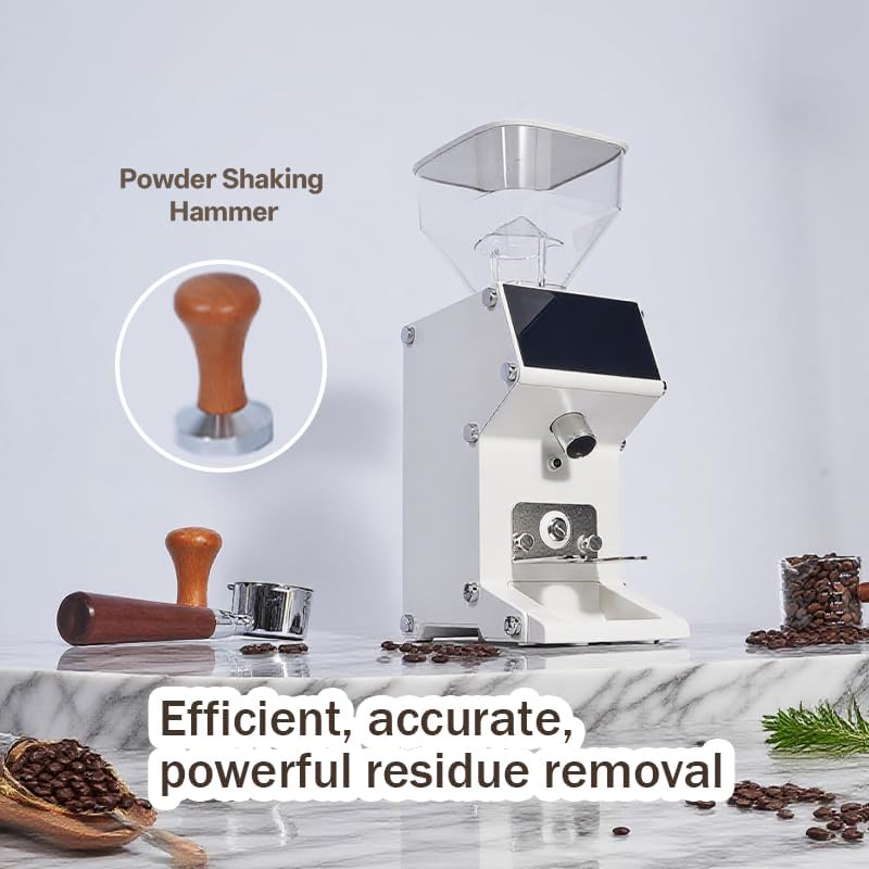 Smart Electric Coffee Grinder with Flavor Memory, 50mm Flat Burrs, 240-Step Adjustment and Plasma Residue Removal for Home Baristas