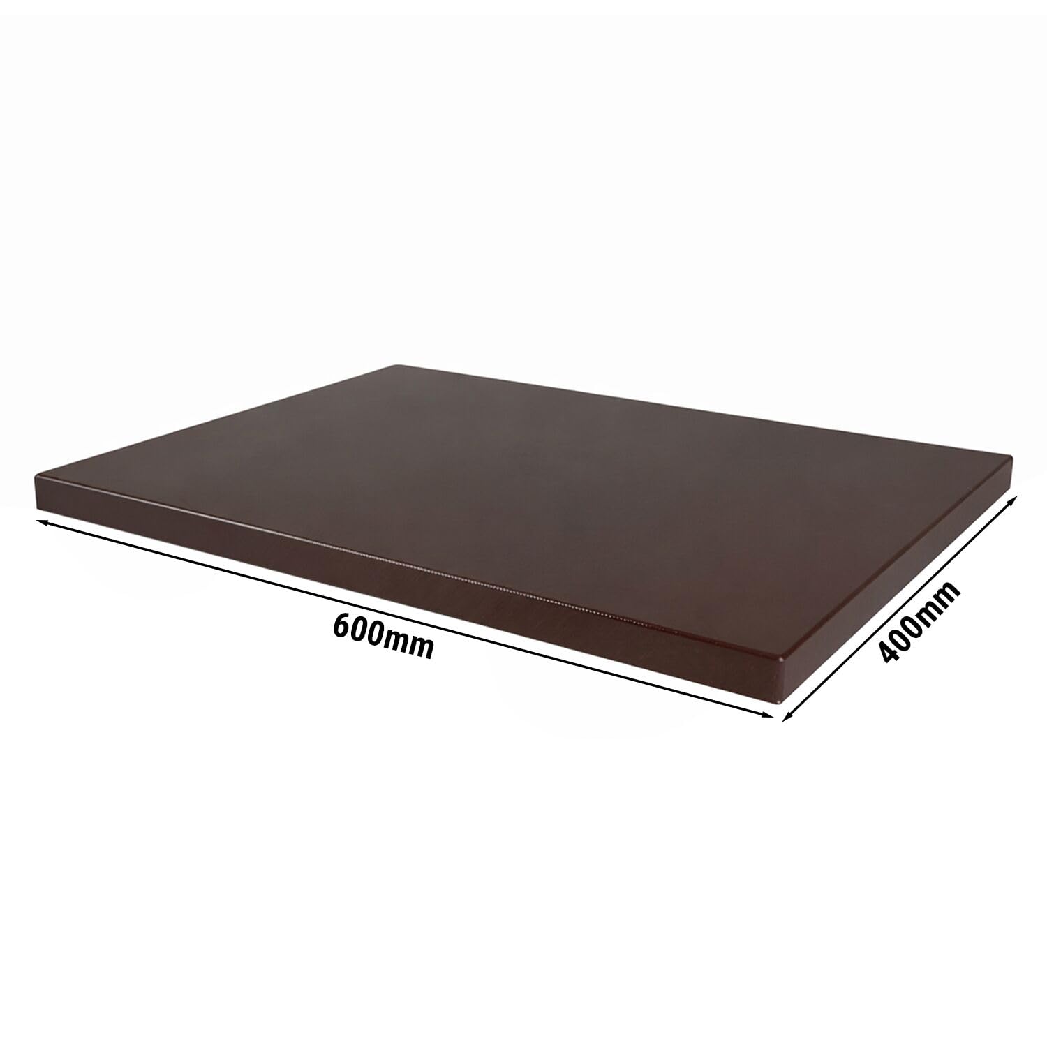 GGM Gastro Schneidebrett 60x40 cm Braun | HACCP-konform, schnittfest, bruch- und stoßfest, wasserfest, spülmaschinengeeignet, für professionellen Dauereinsatz