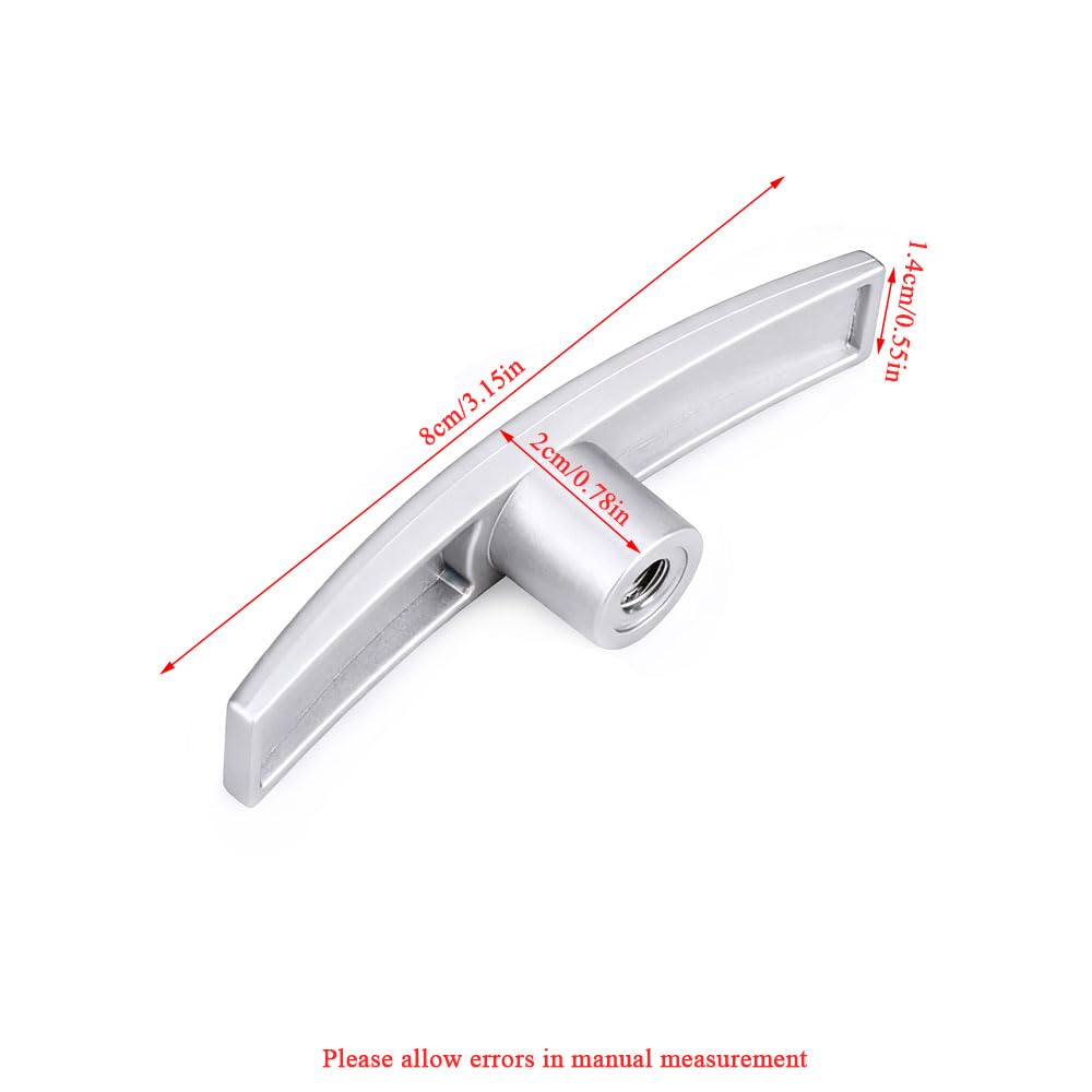 Confezione da 2 maniglie di ricambio in alluminio a T, maniglia per valvola di scarico camper camper parti e accessori compatibili con universali 1 1/2 "e 3"