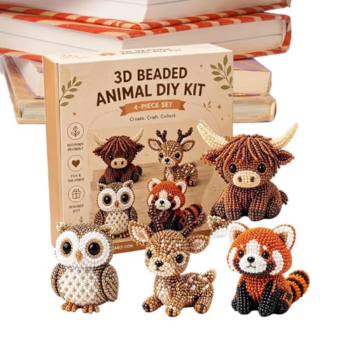 Bordado de perlas de animales 3D para tejer figuras creativas paso a paso de forma fácil