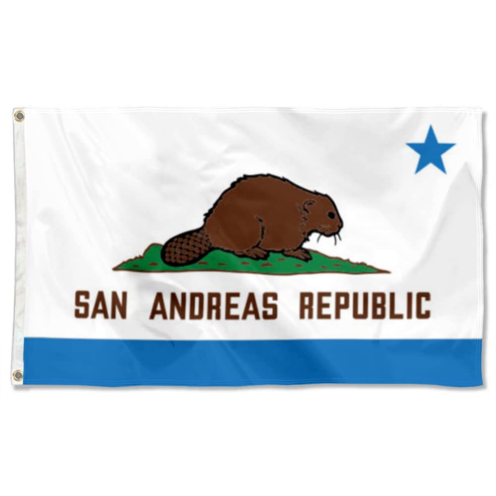 Yanbooch San Andreas Republic GTA Inspired flag banner Dorm frat Man cave Decor 3x5Feet