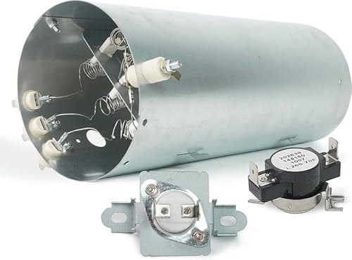 134792700 1482984 Dryer Heating Element With 137032600 137060800 Thermal Fuse And 3204267 High Limit Thermostat Replaces For Frigidaire, Electrolux, Kenmore Dryer EWMED65IRR0 EIMED55IIW0 EIMED60LT3