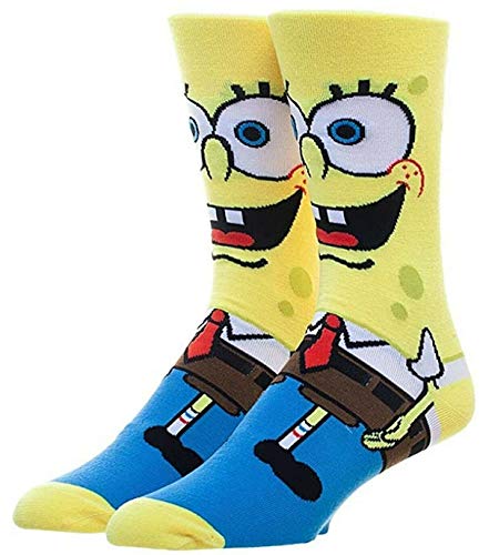 Cartoon Sponge Bob Squarepants Character Crew Socks