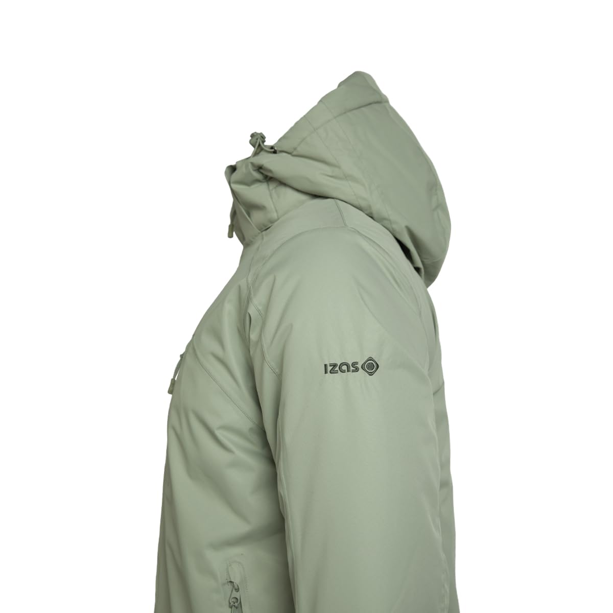 Izas Naluns M V2 Chaqueta Técnica Ultraligera de Hombre para Alpinismo y Trekking, Resistente al Agua y Viento, Transpirable, Capucha Desmontable, Bolsillos con Cremallera, Costuras Termoselladas