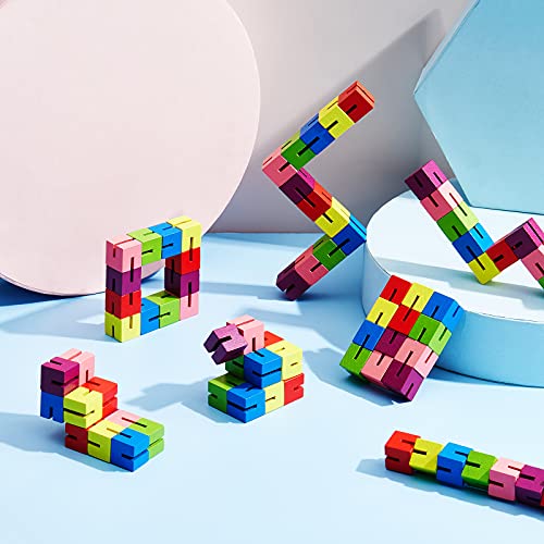 Sumind Wooden Toy Twist Block Cubes Puzzle Sensory Toys For Teens Party Favors For Boys And Girls thumb #4