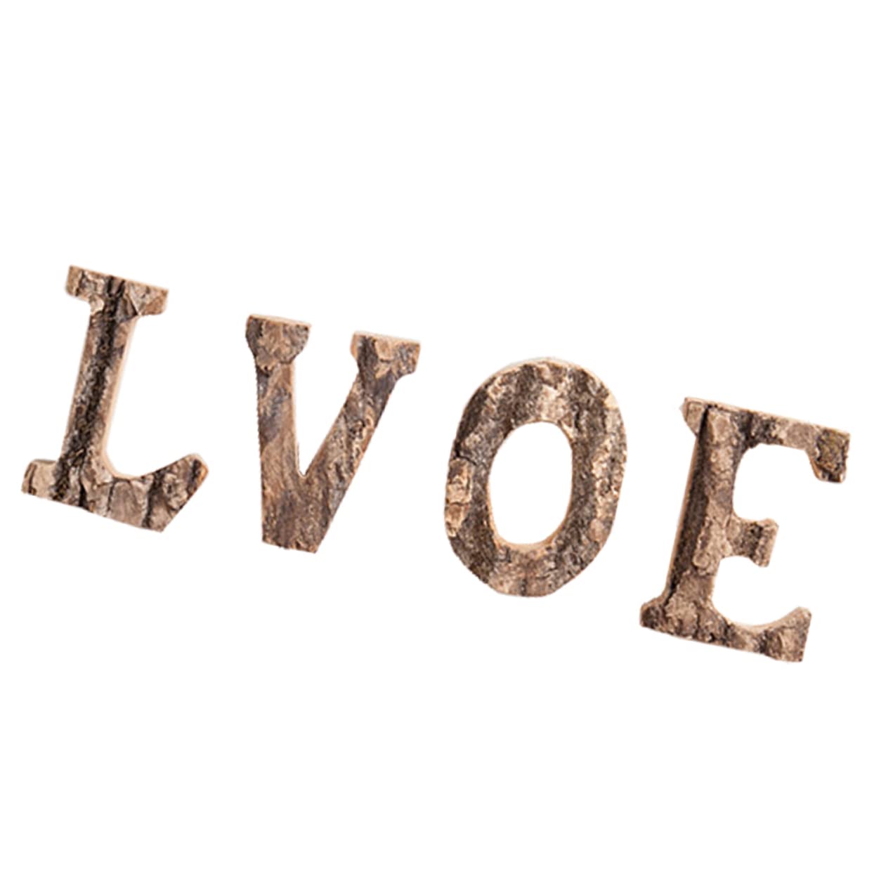 VILLCASE 2 Set Di Lettere in Legno Lettere Inglesi Decorazione Personalizzata Arte Murale Per Decorazioni Di Nozze Di Natale 4 Pezzi * 2