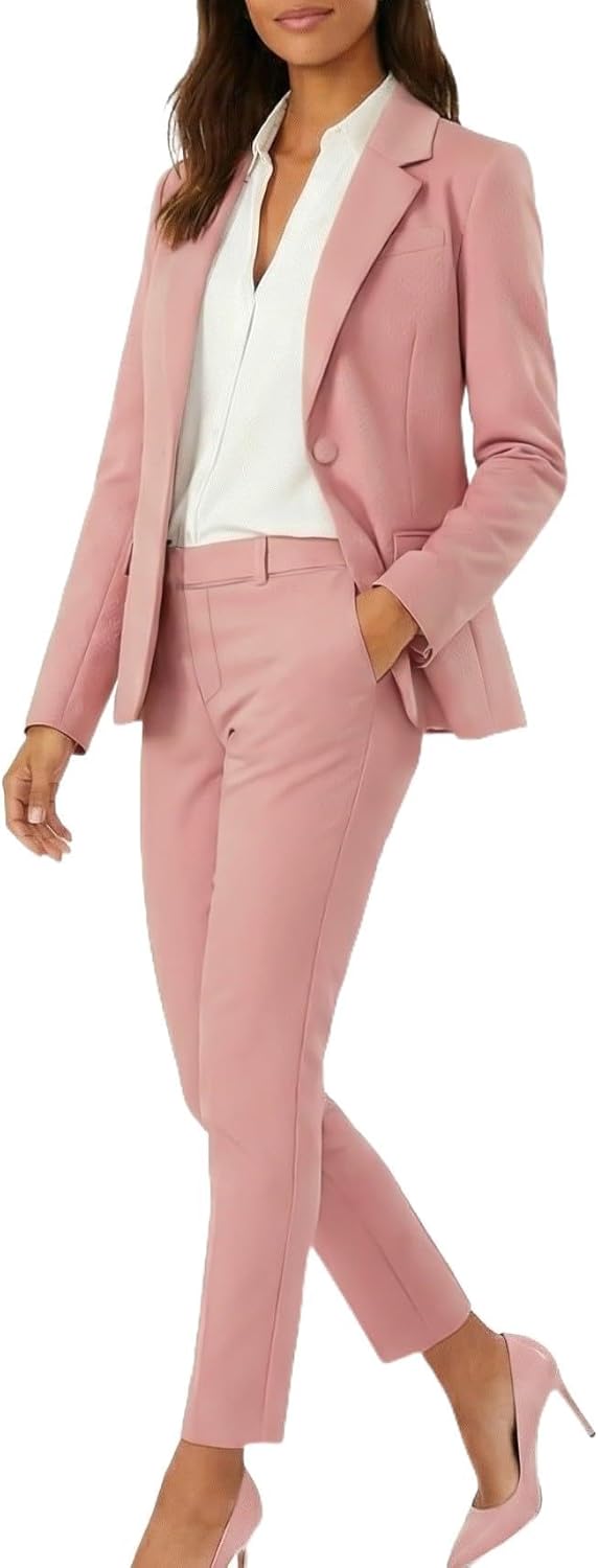 Marycrafts Women’s Two Piece Suits – Business Blazer Pant Suit Set, Professional Work Outfit for Office