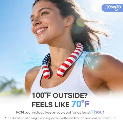 Image of NEWGO Neck Cooling Tube, American Flag Cooling Wrap, 1 Pack
