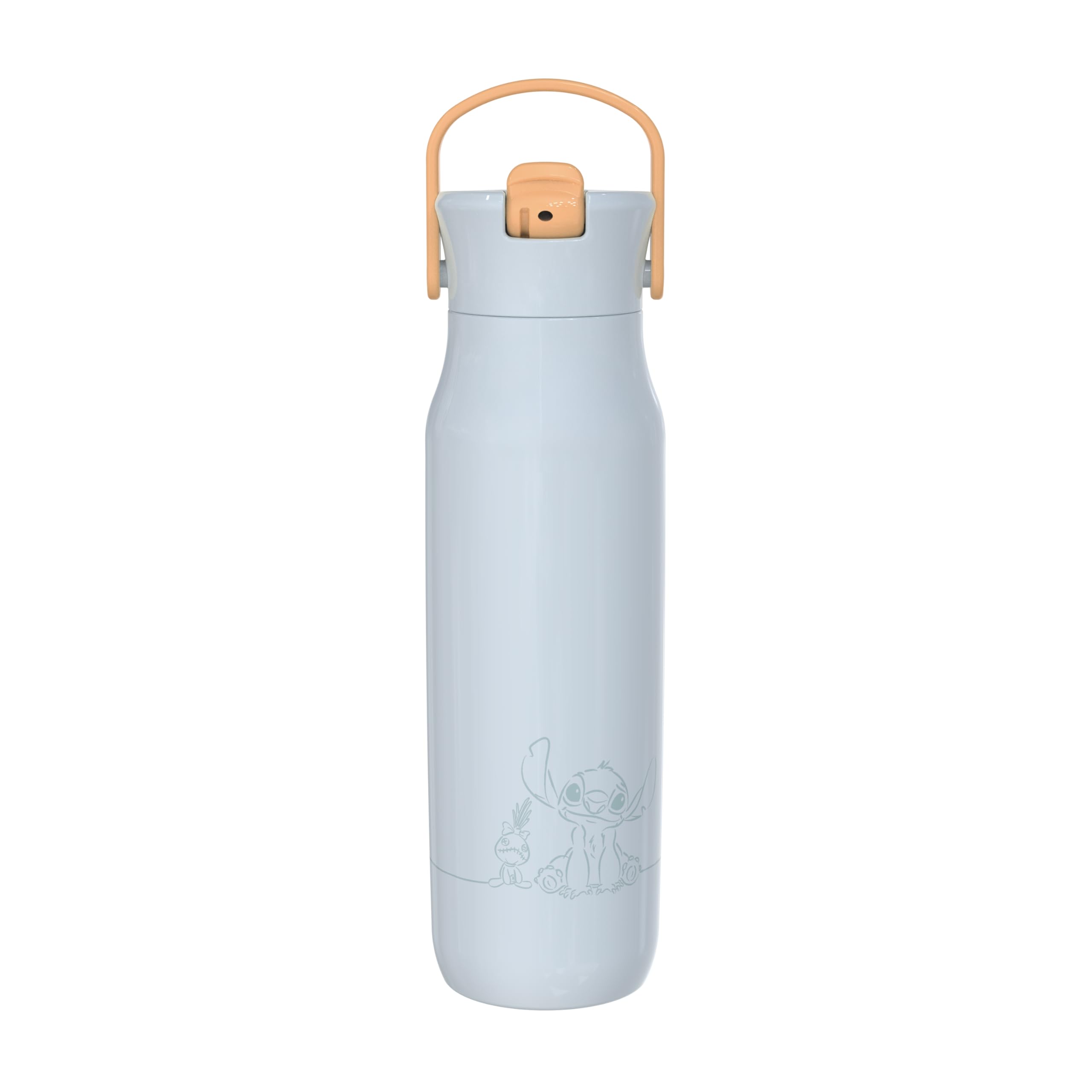 Zak Designs Disney Lilo Stitch Harmony Water Bottle for Travel or At Home 32oz Stainless Steel is Leak-Proof