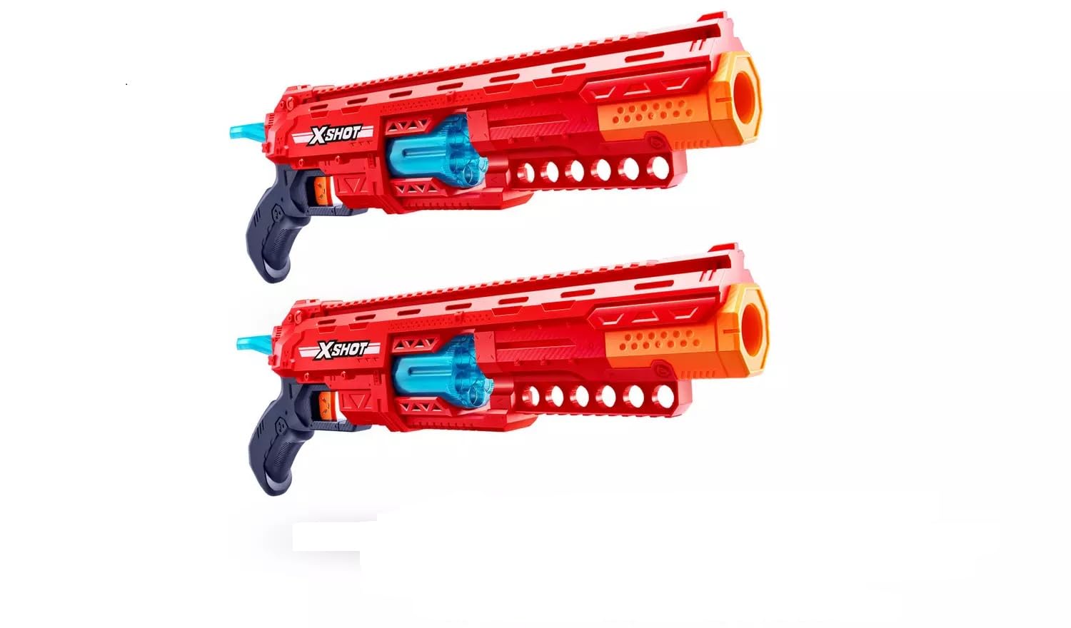 X-Shot Caliber Foam Dart Blaster Set, 2 Red Blasters with Darts