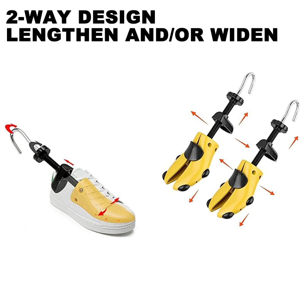 Lot De 2 Embauchoirs Unisexes Réglables, Tailles 40 À 47, Élargisseurs De Chaussures À Pied Large, Extensibles en Largeur Et en Longueur, Jaune,Female 2 to 35