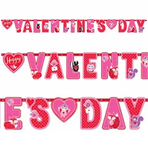 Bannières de Saint-Valentin géantes Amscan 120209 avec illustrations festives grand format