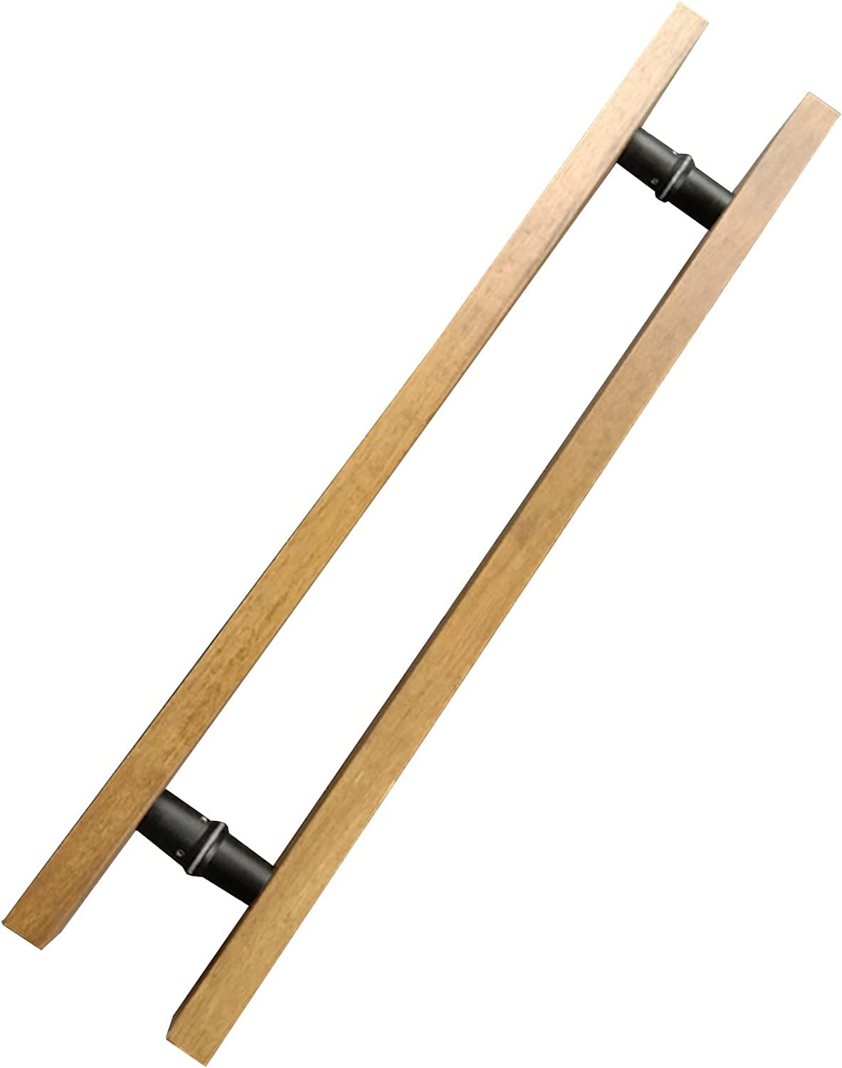 GYRAZXS Double Sided Door Handles,Wooden Long Grab/Rod H Shape Barn Door Inside Handle with Fittings Screw,Sliding Shower Door/Pantry Gate Wide Pulls (Size : Length 60cm(24inch))