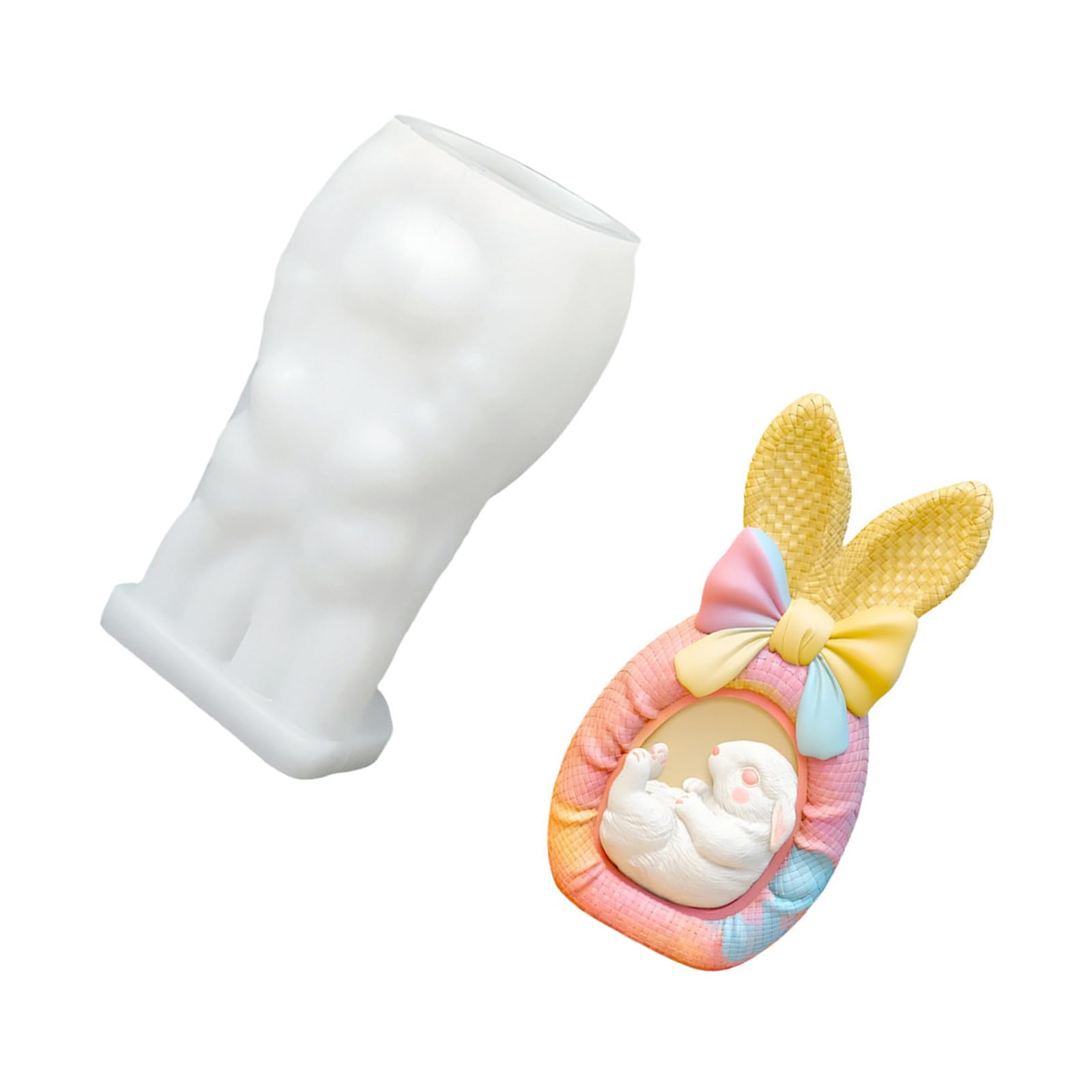 NEWFT Rabbits Ear with Detailed Designs for Artisanal Craft Projects Easy Releases Silicone Craft