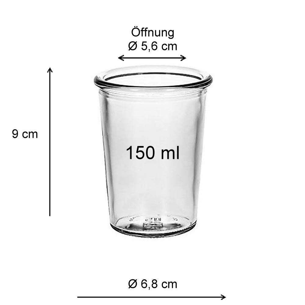 mikken 10 bicchieri da dessert da 150 ml con coperchio