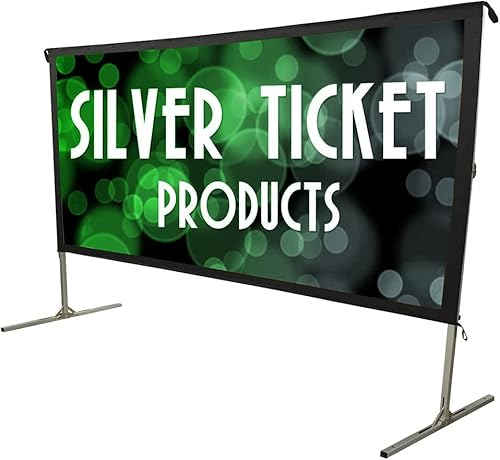 Silver Ticket Products STO-169125S - Pantalla de proyector de películas para interiores y exteriores 169 4K  8K Ultra HD, HDR y HDTV, proyección
