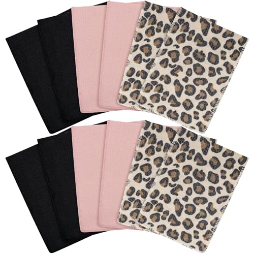 Image of Tatuo 12 Pack Korean Exfoliating Mitts, Italy Towel,8 x 5.5 in,Leopard