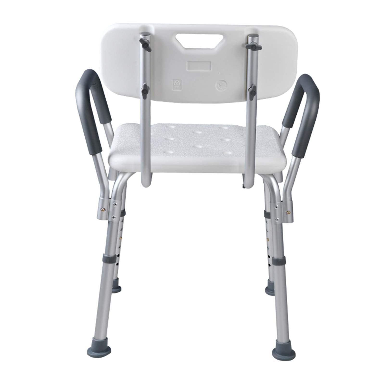 Silla Ducha, Taburete de Ducha, Silla de Ducha Altura Regulable con Respaldo Altura Regulable Antideslizante Reposabrazos Acolchados Ayuda para Baño para Ancianos