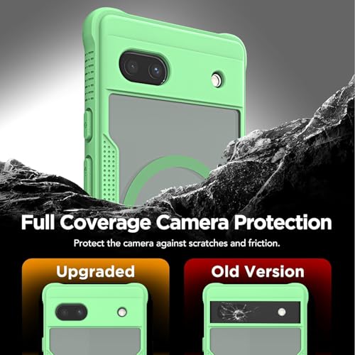 Coque antichoc Google Pixel 6A fine compatible MagSafe verte - 4