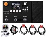 NuX MG-400 Multi Effects Unit Bundle with 3 10' Instrument Cables, Aux Cable, and Snark Tuner