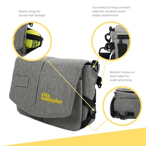 Arrivly SixWalker Leckerlibeutel für Hunde mit Magnetverschluss, Praktischer Futterbeutel Hundetraining, Multifunktionaler Leckerlitasche für Hunde mit Herausnehmbaren Innentasche (Grau)