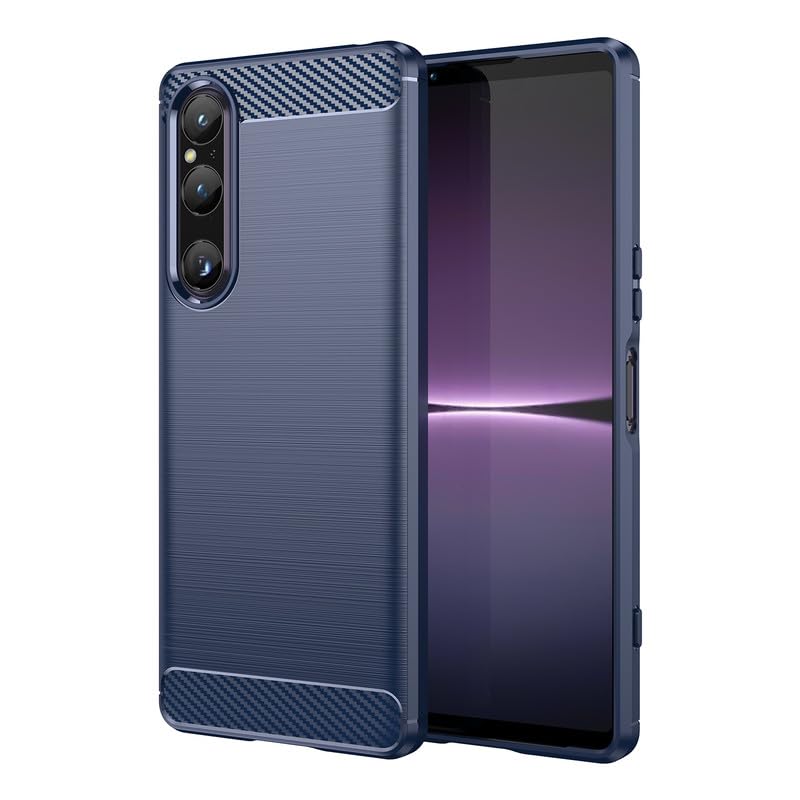 Image of Basic Case for Sony Xperia 1 V (Carbon Fibre Blue)