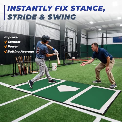 Image of 6x4ft Batting Mat for Batting Stance Practice