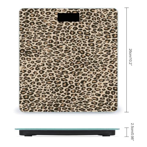 Báscula digital para baño con diseño estampado de leopardo miniatura 2