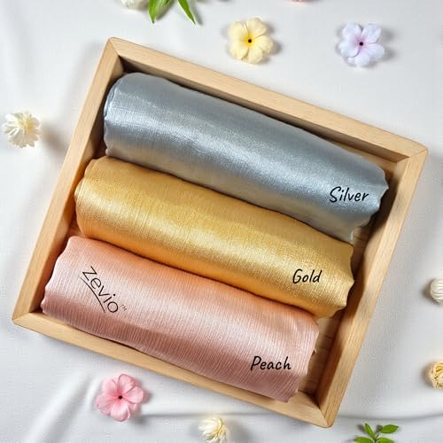 Image of Premium Muna Satin Hijab | Pack of 3 | 200 cm x 70 cm | Elegant Choice for All Occasions - Parties, Weddings & Festivals |