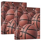 Classeur imprimé à 3 anneaux, classeur décoratif avec poches, pour l'école, l'université ou le bureau, imprimé basket-ball