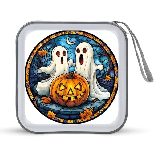 DuduYH Ghost Pumpkin Halloween Horror CD Case DVD Storage Case Portable