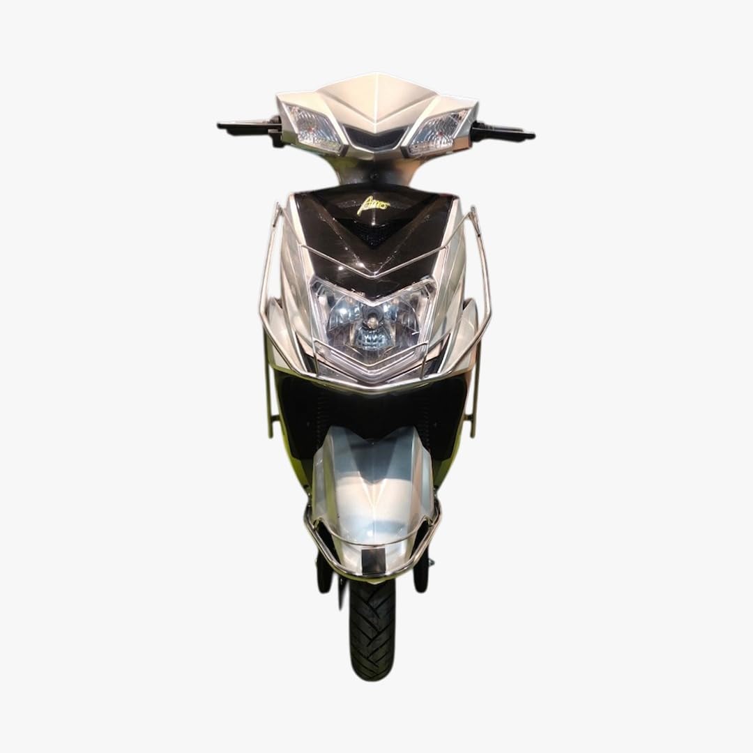 AMO Single Light Scooty Guard Set, Bumper Guards Front Rear & Side Protection, EV Safety Accessory, Vehicle Body Shield Metal Frame, Compatible with Single Light Scooter, Set of 7-image-33