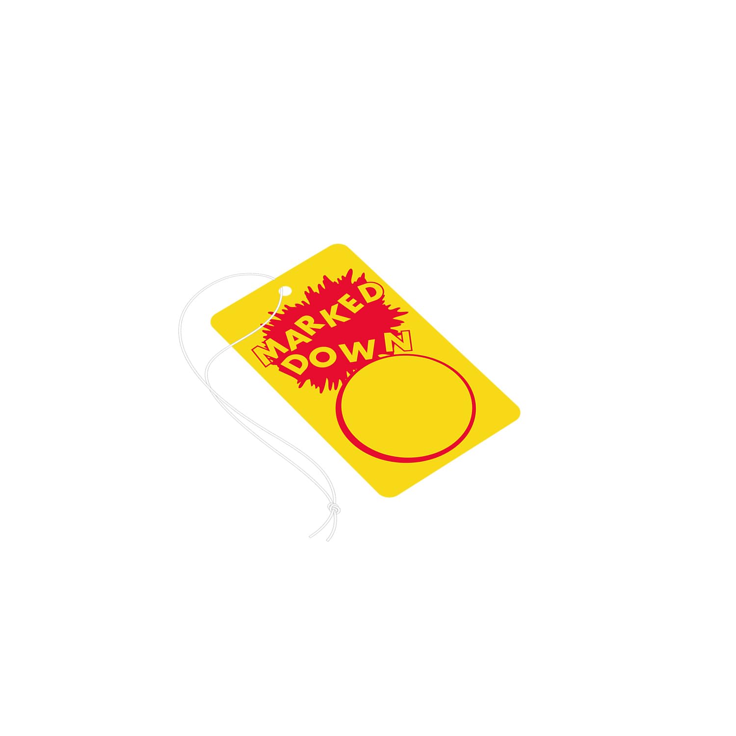 SmartSign Étiquettes de prix de vente marquées avec cordes pré-enfilées – Lot de 1000 étiquettes pour indiquer la remise/vente, étiquettes en papier cartonné épais de 12 pt, étiquettes de réduction de